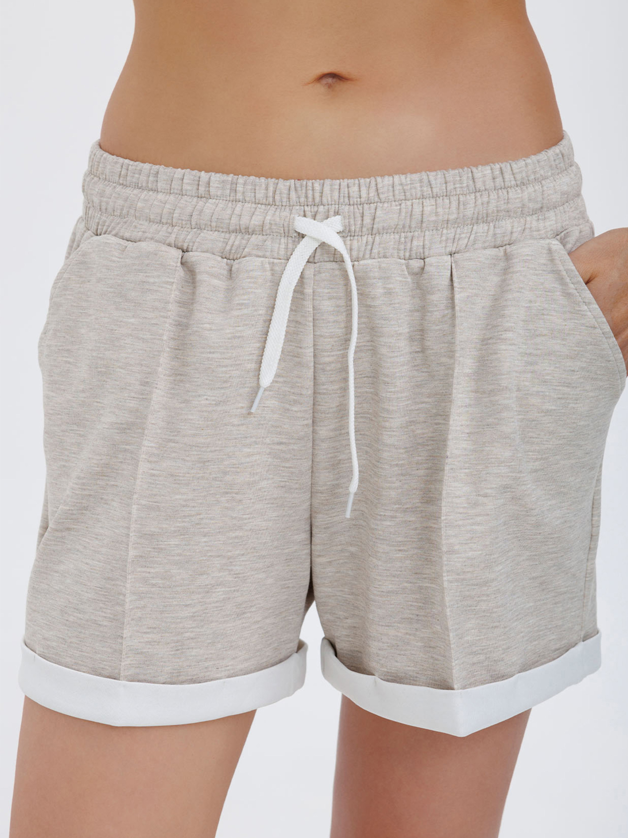Women's shorts No. 1688 Beige — фото 3