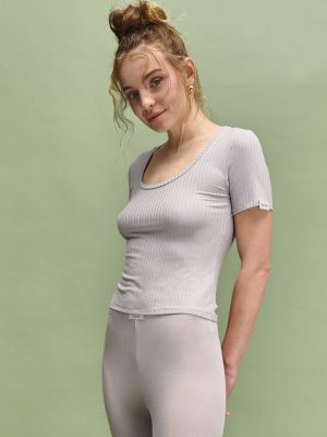 Футболка женская №1932 Серый